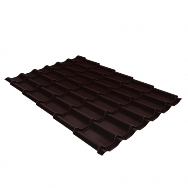 Металлочерепица 1,18х2,25 м 0,5 мм Grand Line Классик коричневая RAL 8017 rooftop matte