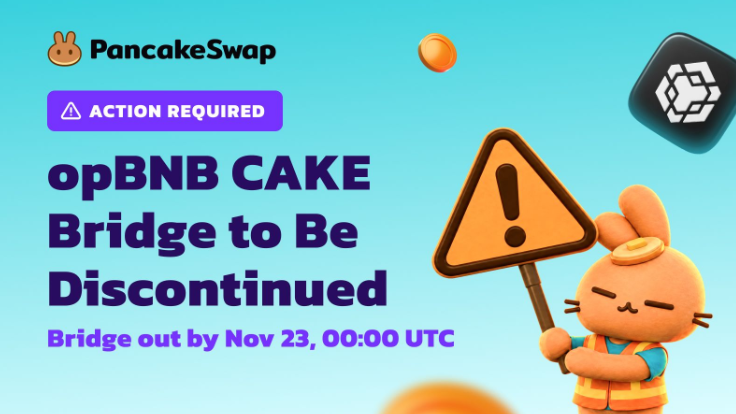 PancakeSwap просит держателей CAKE вывести токены из opBNB до 23 ноября
